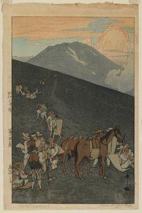 Umagaeshi, a sorozatból: Tíz kilátás a Fuji-hegyről, Showa-korszak alkotó: Hiroshi Yoshida