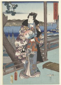 De Egante Genji Tesuma herceg Furyu Genji Suma alkotó: Hiroshige (I) , Utagawa