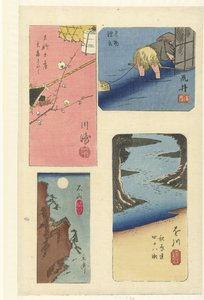 Ünnepelje a híres helyek harimaze-jét alkotó: Hiroshige (I) , Utagawa