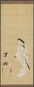Yujo és egy lány, 1688-1697. alkotó: Hishikawa Morofusa