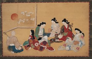 Zenei összejövetel alkotó: Hishikawa Moronobu