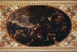 „The Defense of Scutari”, festmény a londoni Chiswick House galériájának mennyezetén alkotó: Historic England Staff Photographer