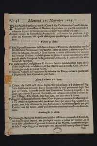 Gazzetta di Mantova – a legrégebbi olasz újság, 1665 alkotó: Historic Object