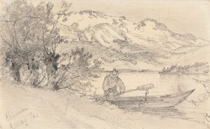 Alpesi táj a Chiemsee-tótól alkotó: Hjalmar Munsterhjelm