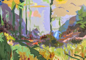 Landscape Obscura #2, 2023 (olaj, vászon)