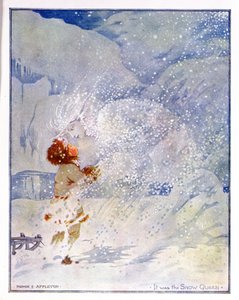 Illusztráció a „Hókirálynő” című művéből, Hans Christian Andersen (1805-75) „Fairy Tales” című kiadványában, 1920 (akvarell papíron)