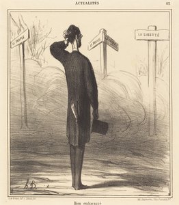 Jobbra vagy balra? alkotó: Honoré Daumier