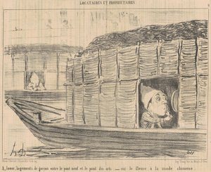 között kiadó fiú szállás... alkotó: Honoré Daumier