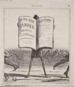 Aktualitások (41. sz.): Választók, a karomban!... alkotó: Honoré Daumier