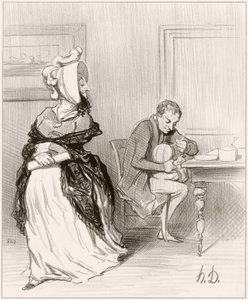 Viszlát, kedvesem, megyek a kiadóimhoz... alkotó: Honoré Daumier