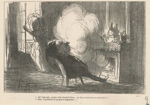 Ah! ... Ahogy ez a kémény füstöl... alkotó: Honoré Daumier