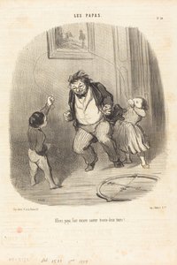 Gyerünk, papa... tovább... harminckét kör!... alkotó: Honoré Daumier