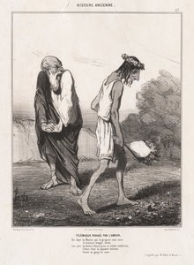 Ókori történelem: Pl. 27, Telemachus, akit a szerelem pusztított..., 1842. alkotó: Honoré Daumier