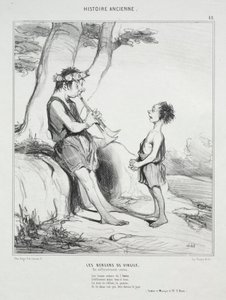 Ókori történelem, 48. tábla: Vergilius pásztorai, 1842. december 31. alkotó: Honoré Daumier