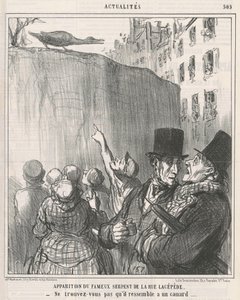 A rue Lacépède ... kígyójának megjelenése alkotó: Honoré Daumier