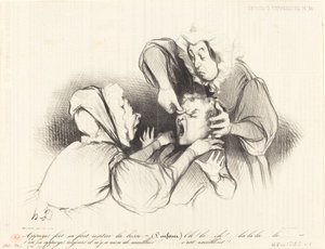 Erősen nyomd meg, bemegy a dudor... alkotó: Honoré Daumier