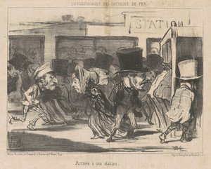 Érkezés egy állomásra alkotó: Honoré Daumier