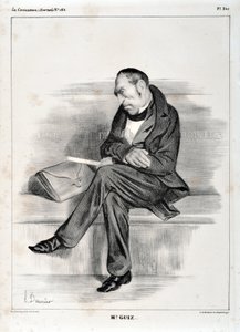 Honore Daumier (1808-1879) alkotásai. Charivari 1833-ból származik: Serie Celebrites de la caricature "" M. Guiz..."" SZÉPMŰVÉSZETI MÚZEUM - LONGCHAMP PALOTÁ, MARSEILLE alkotó: Honoré Daumier