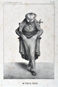 Honore Daumier (1808-1879) műve. A Charivari 1833-ból származik: Serie Celebrites de la Caricature "M. Vieux-Niais" MUSEE DES BEAUX ARTS - PALAIS LONGCHAMP, MARSEILLE alkotó: Honoré Daumier