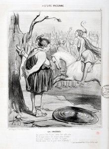 Honore Daumier (1808-1879) Charivari alkotása 1842-ből származik: Serie HISTORIE ANCIE Les Amazones. "" A nap első tüzénél, nemes királynőjük előtt látták őket lelkesedéssel teli lovakat szelídíteni. És a fiatal győztes az aréna közepén alkotó: Honoré Daumier