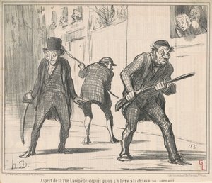 A rue Lacépède oldala ... alkotó: Honoré Daumier