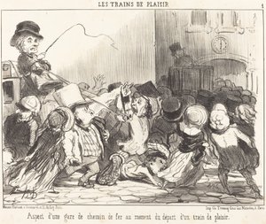 Vasútállomás megjelenése... alkotó: Honoré Daumier