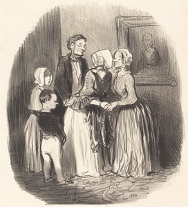 Újévkor látogassa meg... Rabourdin nénit alkotó: Honoré Daumier