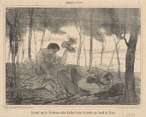 Az a szerencsétlen ötlet, hogy elmenjek... a vízpartra alkotó: Honoré Daumier