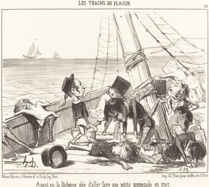 Az a szerencsétlen ötlet, hogy kimenjek... a tengerre alkotó: Honoré Daumier