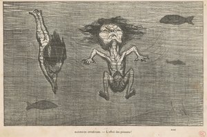 Rettent fürdőzők alkotó: Honoré Daumier