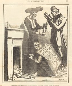 Nagyon ideges, hogy nem találom... a koronát... alkotó: Honoré Daumier