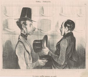 Úgy illik hozzád, mint egy kesztyű! alkotó: Honoré Daumier