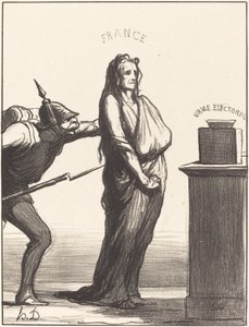 Hogy hívják egyes újságok... alkotó: Honoré Daumier