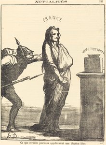 Hogy hívják egyes újságok... alkotó: Honoré Daumier