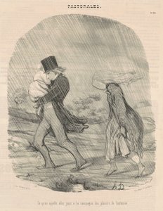 Amit mi úgy hívunk, hogy vidékre megyünk... alkotó: Honoré Daumier