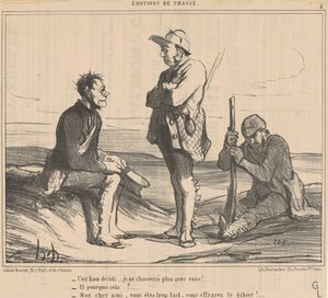 Eldőlt... Nem vadászok veled többet! ... alkotó: Honoré Daumier