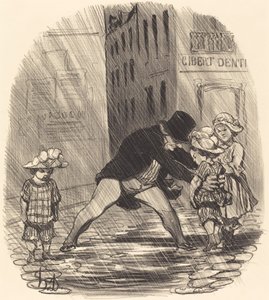 Hülyeség télen... alkotó: Honoré Daumier
