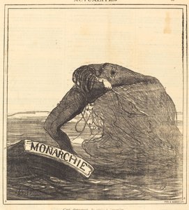 Veszélyes, hálós horgászat alkotó: Honoré Daumier