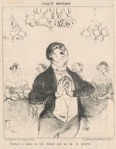 Egy gazdag ember elbűvölésére törekszik... alkotó: Honoré Daumier