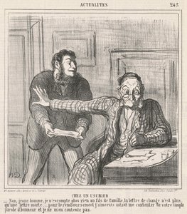 Egy pénzkölcsönzőnél alkotó: Honoré Daumier