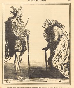 Kedves hölgy, mielőtt megadná nekünk... alkotó: Honoré Daumier