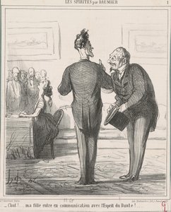 Csitt...! A lányom kommunikál... alkotó: Honoré Daumier