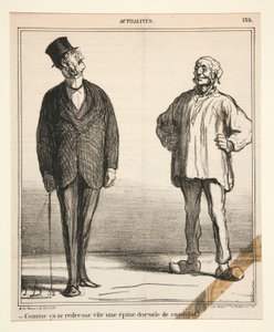 Milyen gyorsan kiegyenesedik a jelölt gerince!, az Actualitestól alkotó: Honoré Daumier