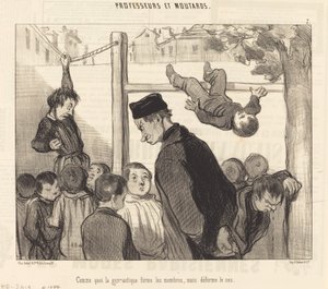 Hogyan edzi a torna a végtagokat... alkotó: Honoré Daumier
