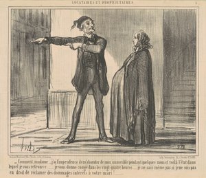 Hogy, asszonyom... Megvan a figyelmetlenségem... alkotó: Honoré Daumier