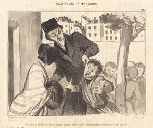 Hogyan dönti el, hogy egy fiatalember jöjjön... alkotó: Honoré Daumier