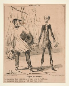 Le Havre-ban készült vázlat: A jól fedezett úriember alkotó: Honoré Daumier