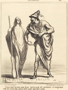 Hidd el nekem! fogd a karom... alkotó: Honoré Daumier