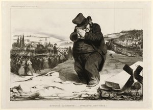 Összetört Lafayette!... Csapdába esett, öreg! 1834 (kőnyomat) alkotó: Honoré Daumier