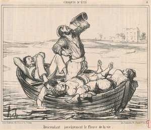 Örömteli ereszkedés az élet folyóján alkotó: Honoré Daumier